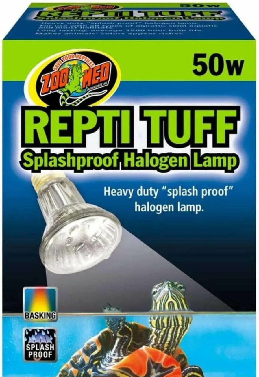 Reptiles & Amphibian Zoo Med | Zoo Med Turtle Tuff Splashproof Halogen Lamp, 50 Watts