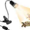 Reptiles & Amphibian Aiicioo | Reptile Heat Lamp Uvb/Uva With Dimmer - Uvb Reptile Light Fixture & 2Pack Basking Light For Tortoise Habitat Aquarium Bearded Dragon