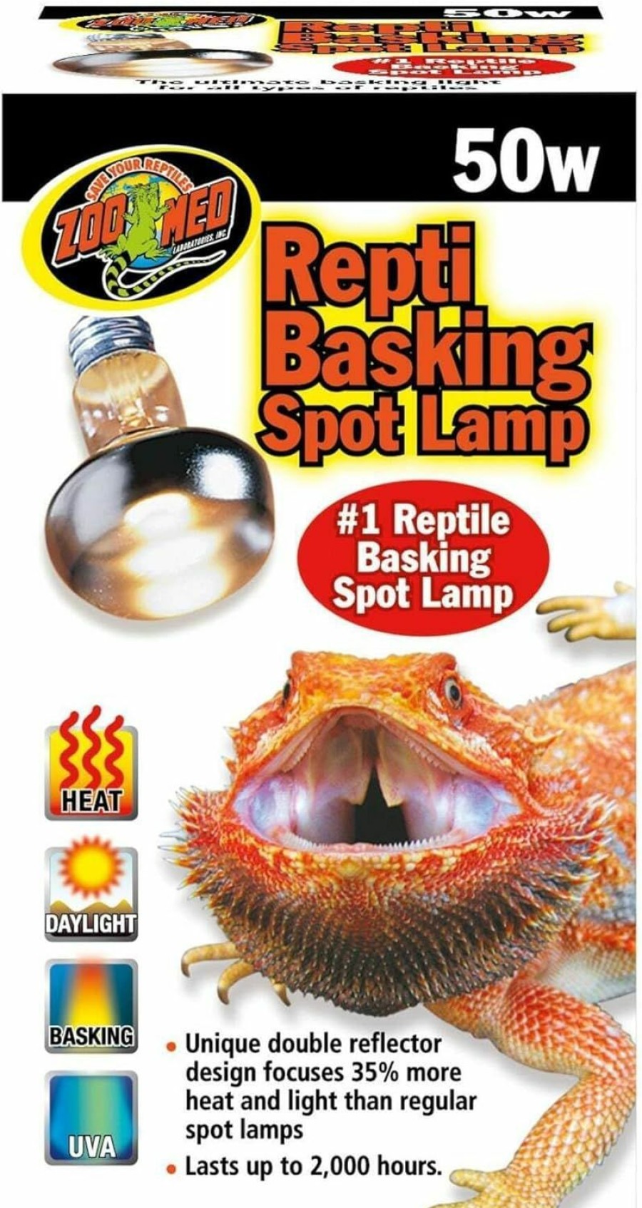 Reptiles & Amphibian Zoo Med | Zoo Med Repti Basking Spot Lamps 50 Watt (4 Pack)