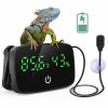 Reptiles & Amphibian PAIZOO | Paizoo Reptile Thermometer Hygrometer, Led Digital Terrarium Thermometer And Humidity Gauge Snake Tank Accessories With Usb Charging For Bearded Dragon, Tortoise, Reptile Tank, (Include 31.5'' Cable)