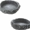 Reptiles & Amphibian emours | Emours 2 Pack Reptile Water Dish Food Bowl Rock Worm Feeder For Leopard Gecko Lizard Spider Scorpion Chameleon (De 3.1In X H 0.8In)