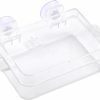 Reptiles & Amphibian Hffheer | Hffheer Reptile Feeder Anti-Ese Amphibians Feeder Dish Food Water Bowl Translucent Feeding Basin With Suction Cup For Tortoise Gecko Snakes Lizard