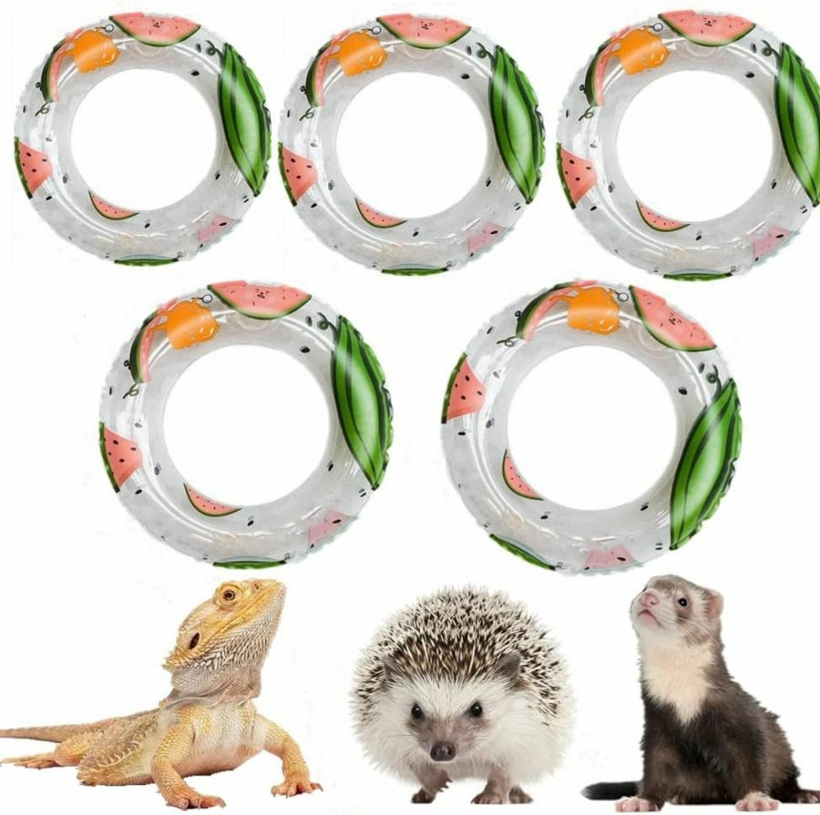 Reptiles & Amphibian HAICHEN TEC | 3.74 Inch Lizard Bearded Dragon Leopard Gecko Bath Collar Ring Swimming Rings Reptile Swim Life Jacket Float Ring For Leopard Gecko Anole Amphibians Cage Accessories Photo Shoot Toy