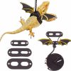 Reptiles & Amphibian ADOGGYGO | Adoggygo Bearded Dragon Lizard Leash Harness - Adjustable Cool Leather Wing Lizard Reptile Harness Leash For Bearded Dragon Lizard Reptiles (Black)