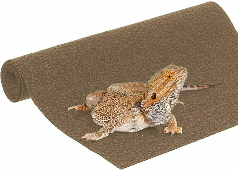 Reptiles & Amphibian SunGrow | Sungrow, Reptile Mat, Terrarium Floor Liner, 30Br/40Br/50/65 Gallon, Substrate Carpet, Soft Bedding For Reptiles - Gecko, Lizard, Snake, Tortoise, Reptile Cage Tank Supplies & Accessories, Green, 1Pc