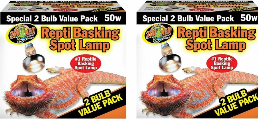 Reptiles & Amphibian Zoo Med | Zoo Med 4 Pack Of Repti Basking Spot Lamps, 50 Watts