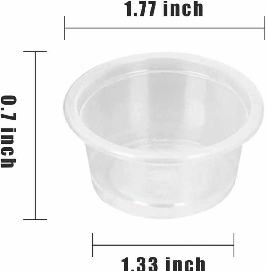 Reptiles & Amphibian WOLEDOE | Woledoe 100Pcs Crested Gecko Food Dish, 0.5Oz Plastic Reptile Feeding Cups