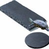 Reptiles & Amphibian HZXMKB | Hzxmkb 2Pcs Turtle Basking Platform 7.9 X 6 Inch Rectangle +6 Inch Round,Reptile Basking Rocks,Natural Rock Plate,Tortoise Habitat Accessories,Turtle And Fish Bathing Feeding Slate,Aquarium Decoration