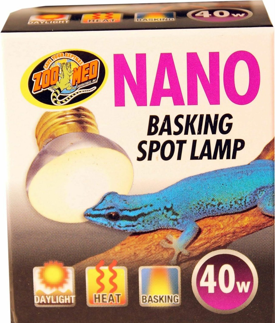 Reptiles & Amphibian Zoo Med | (2 Pack) Zoo Med Labs 40W Nano Basking Spot Lamp