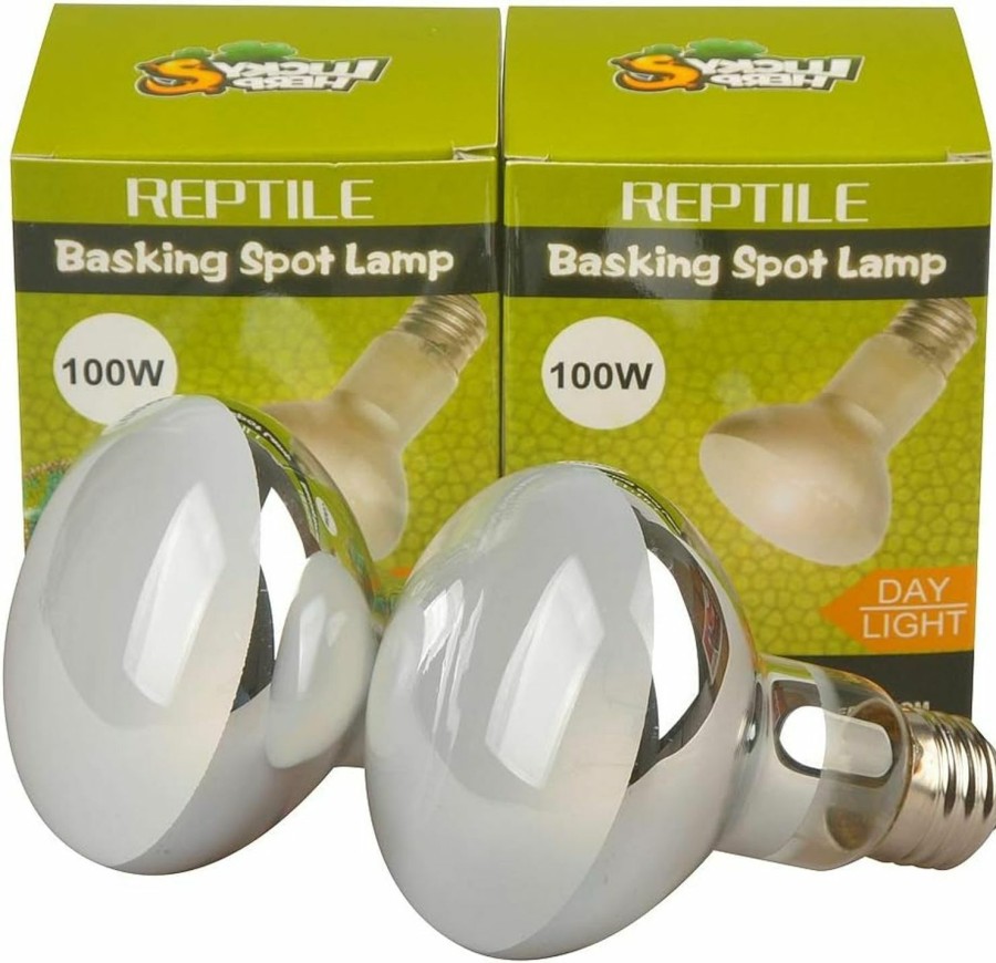 Reptiles & Amphibian LUCKY HERP | Lucky Herp Reptile Basking Spot Lamp,Daylight Heat Bulb,2-Pack (25W)