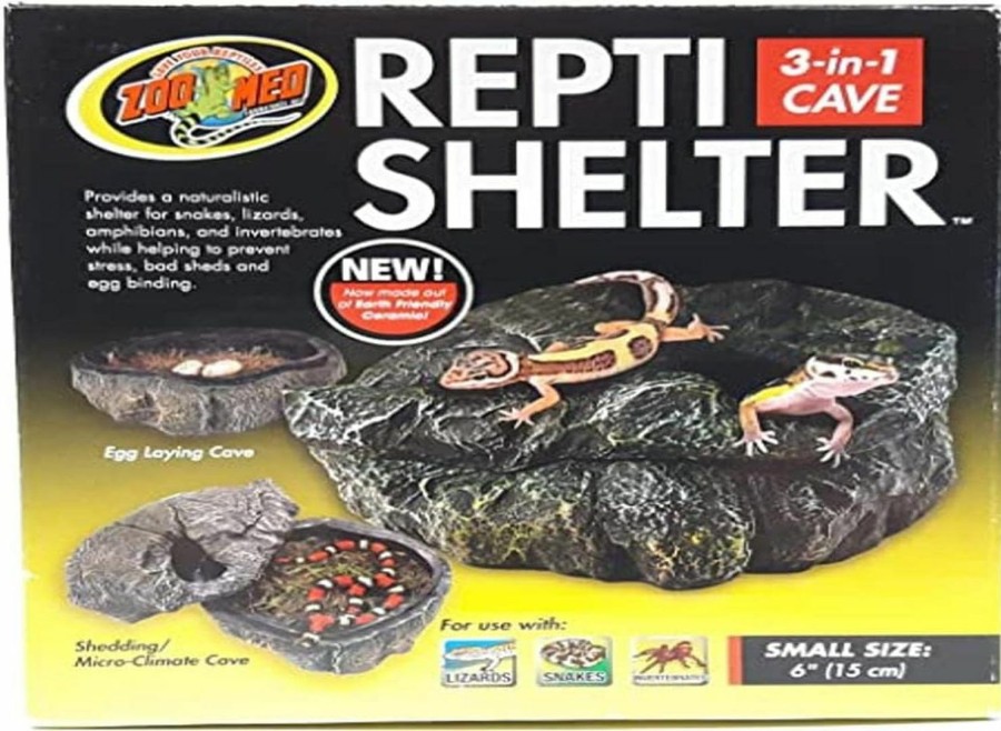 Reptiles & Amphibian Zoo Med | Zoo Med Reptile Shelter 3 In 1 Cave, Medium