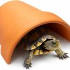 Reptiles & Amphibian Clioran | Clioran Reptile Hideout Cave, Turtle Habitat Hide Decoration, Terrarium Clay Accessories Hides And Caves, Reptile Tank Cavern Hideaway, Great For Tortoise Fish Gecko Bearded Dragon Snake Hermit Crab