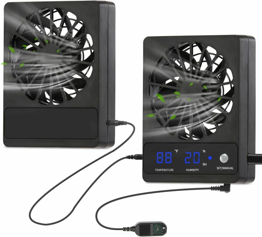 Reptiles & Amphibian RUNWUSHENG | Runwusheng Reptile Fan,Humidity Fan,Dehumidifier For Rainforest Terrarium Vivarium, Improving Air Circulation For Amphibians, Reptiles, And Snakes