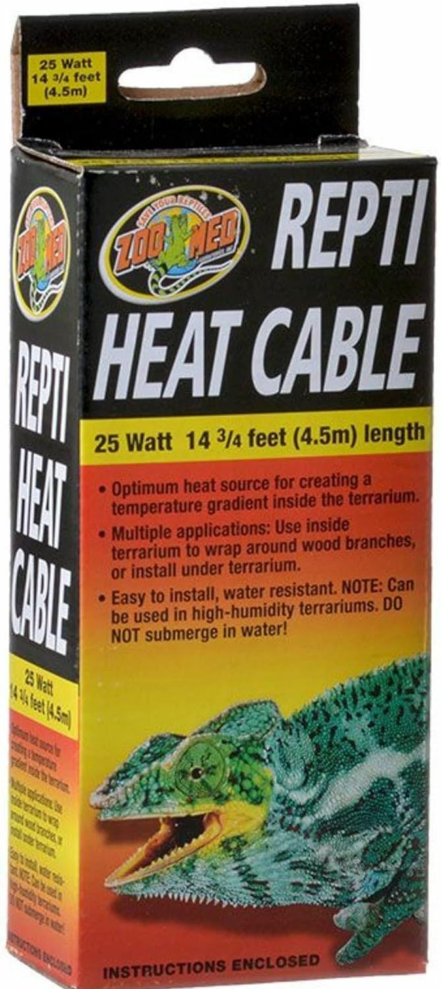 Reptiles & Amphibian Zoo Med | Zoo Med Rhc-25 Repti Heat Cable 25 Watts 14.75 Ft