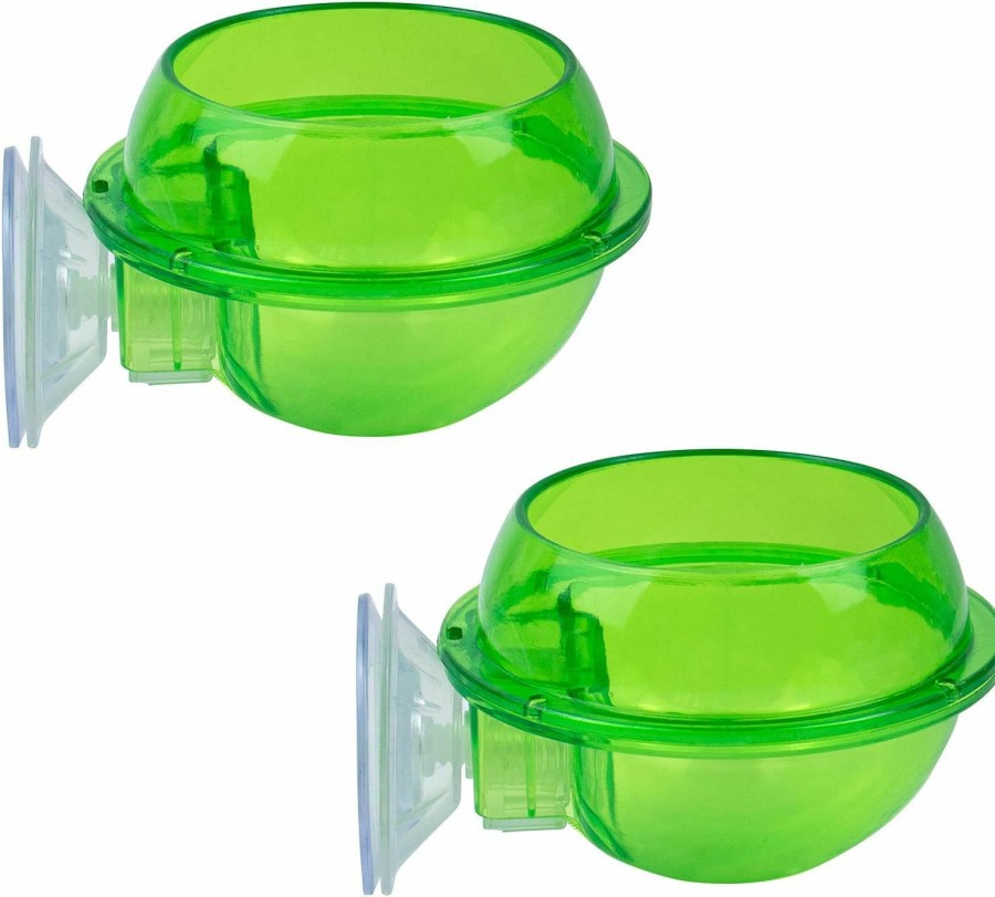 Reptiles & Amphibian AUEAR | Auear, 2 Pack Reptiles Suction Cup Feeder Chameleon Feeding Food Cricket Bowl Water Dish Gecko Ledge Supplies Accessories For Gecko Lizard Bearded Dragon