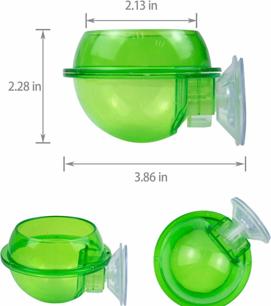 Reptiles & Amphibian AUEAR | Auear, 2 Pack Reptiles Suction Cup Feeder Chameleon Feeding Food Cricket Bowl Water Dish Gecko Ledge Supplies Accessories For Gecko Lizard Bearded Dragon