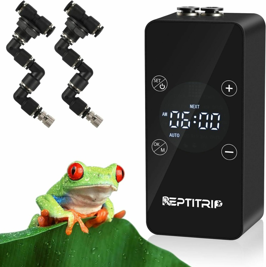 Reptiles & Amphibian REPTITRIP | Reptitrip Reptile Mister, Reptile Humidifier For Tanks, Amphibians, Rainforest Plants, Reptile Misting System With Timer And Manual Spray Functions