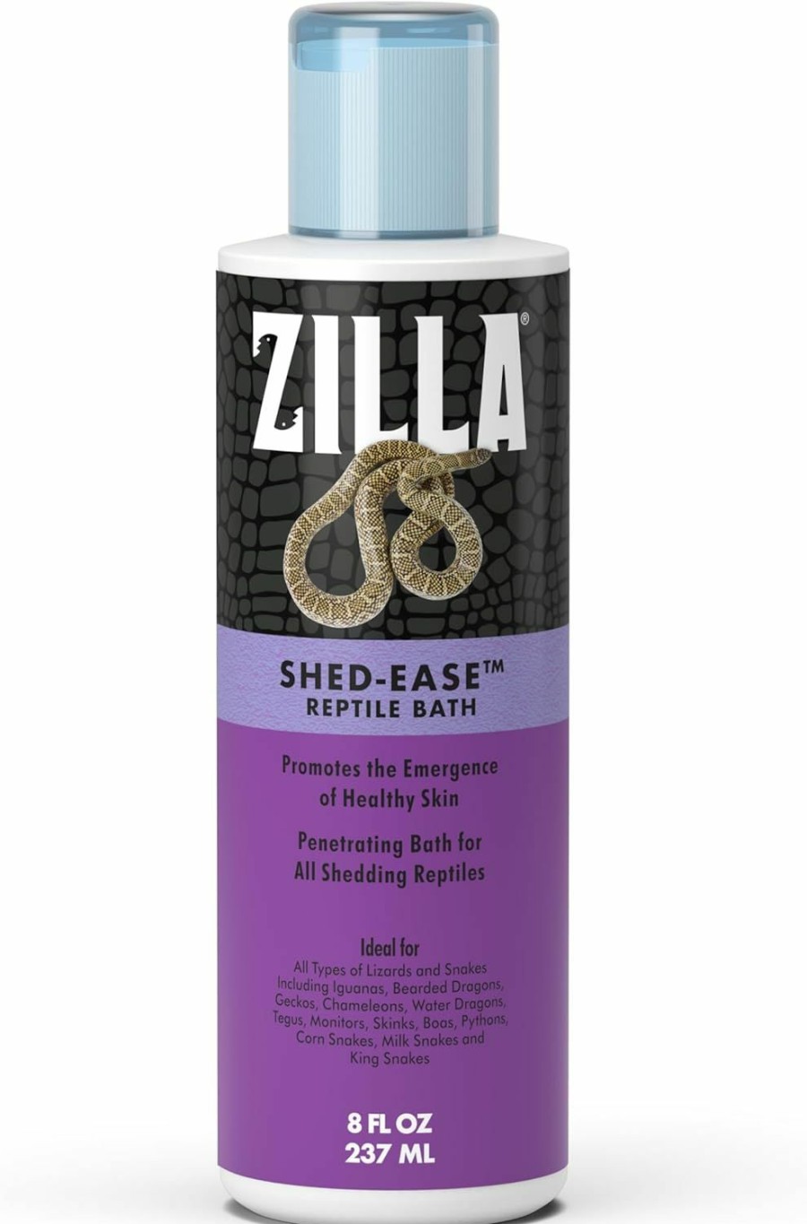 Reptiles & Amphibian Zilla | Zilla Shed-Ease Reptile Bath Treatment For Pet Lizards And Snakes, 8-Ounce