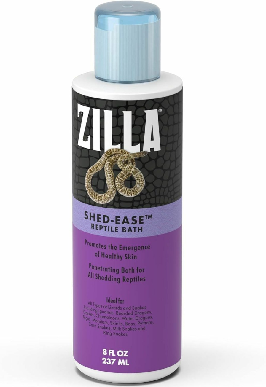 Reptiles & Amphibian Zilla | Zilla Shed-Ease Reptile Bath Treatment For Pet Lizards And Snakes, 8-Ounce