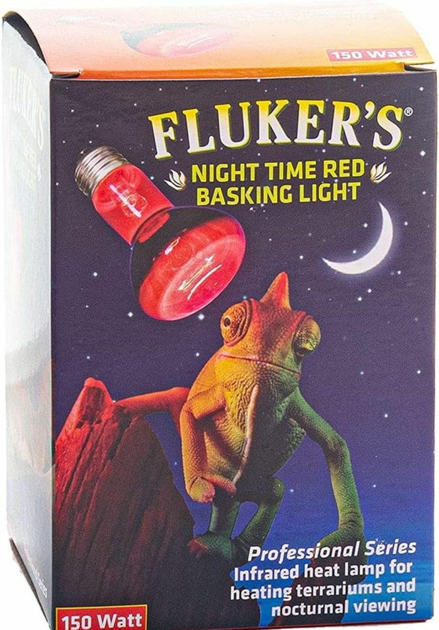 Reptiles & Amphibian Fluker's | Fluker'S Night Time Red Basking Spotlight, Infrared Heat Lamp For Reptiles, 50 Watt