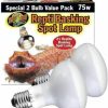 Reptiles & Amphibian DBDPet | Dbdpet Zoomed Reptile Basking Spot Lamp 75 Watts (2 Per Pack) - Includes Attached Pro-Tip Guide… (1)