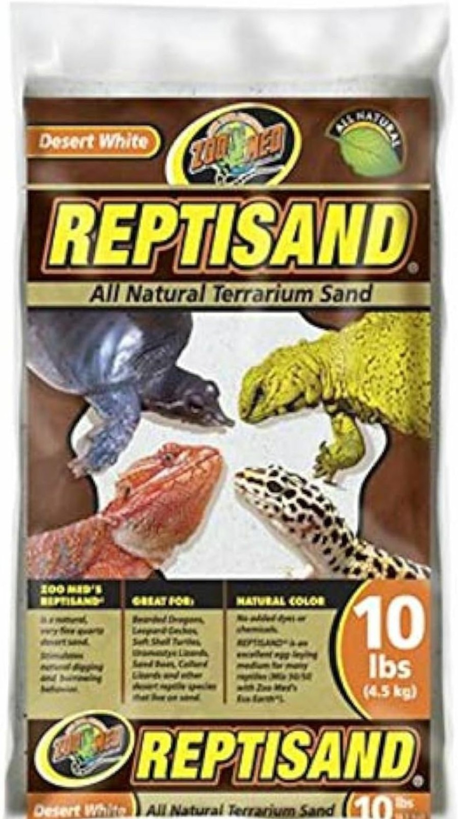 Reptiles & Amphibian Zoo Med | Zoo Med (2 Pack) Repti Sand Desert White All Natural 10 Lbs