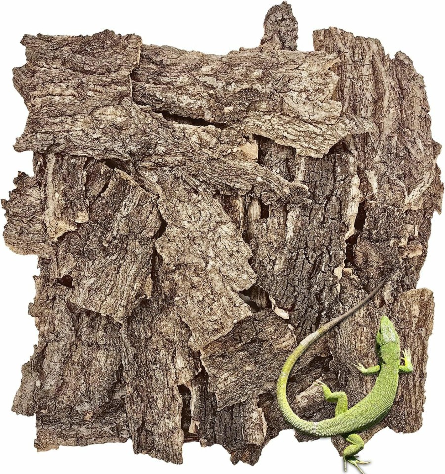 Reptiles & Amphibian Hamiledyi | Hamiledyi Reptile Bark Bedding,2 Lb Natural Cork Bark For Reptiles Flat Cork Wood Terrarium Substrate Tank Supplies For Snake Spiders Bearded Dragons Hermit Crabs Geckos