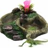 Reptiles & Amphibian iFCOW | Ifcow Resin Feeder Bowl, Reptile Water Dish Food Bowl Resin Feeder Bowl For Tortoise Lizard