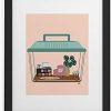 Reptiles & Amphibian Deny Designs | Deny Designs 2021 Framed Art Print Classic White, 16\" X 20\", Camilleallen Hermit Habitat