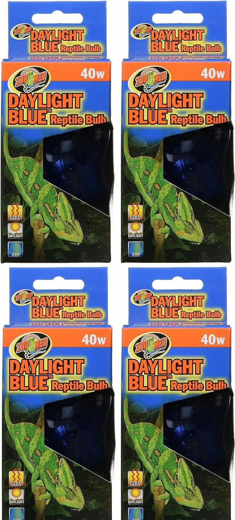 Reptiles & Amphibian Zoo Med | (4 Pack) Zoo Med Daylight Blue Incandescent Reptile Bulb 40 Watts