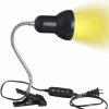 Reptiles & Amphibian GracesDawn | Gracesdawn Reptile Holding Light, Heating Timed Dimming Light, 360 Degree Rotation, Adjustable On/Off Switch With 2 X 50 Watt Bulbs For Turtle, Lizard, Aquarium Chameleon Amphibian Black