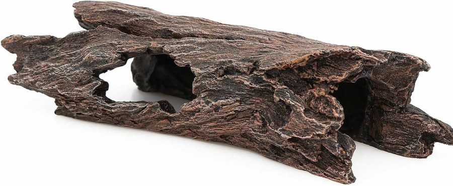 Reptiles & Amphibian AQUA KT | Aqua Kt Reptile Hideout Tree Trunk Hollow Log Cork Bark For Lizard Bearded Dragon Snake Chameleon Hermit Crab Leopard Gecko Terrarium Habitat Decoration