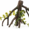 Reptiles & Amphibian HRRIVE | Hrrive Reptile Corner Climbing Branch With Plant Leaves Terrarium Habitat Decoration For Bearded Dragon Lizard Snake Hermit Crab Crested Gecko Leopard Chameleon Frog Climbing Accessory