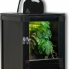 Reptiles & Amphibian ToxiRium | Screen Cage Mini Enclosure With Clear Acrylic Door: Ideal Aluminum Open-Air Habitat For Micro Reptiles, Chameleons, Jumping Spiders, Lizards, Frogs, Crickets, And Butterflies