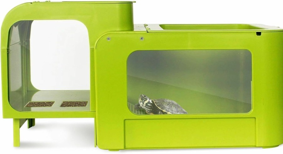 Reptiles & Amphibian Hamiledyi | Red Eared Slider Tank Reptile Turtle Tank Aquarium Turtles Basking Platform Turtle Breeding Box With Lid For Tortoise Frog Spider Scorpion Lizard (Excluding Accessories)