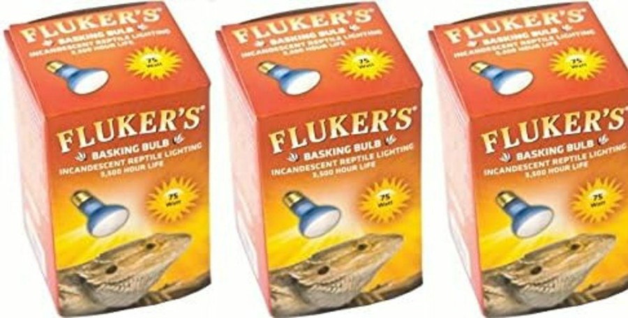 Reptiles & Amphibian Fluker's | Fluker'S (3 Pack) Basking Spotlight Bulbs For Reptiles 75 Watt