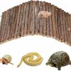 Reptiles & Amphibian Dnoifne | Hermit Crab Climbing Toys, Wooden Hermit Crab Hideout, Reptile Tank Habitat Decor, Bendable Ladder Bridge Tunnel Toys For Lizard Chameleon Hamster Rats Chinchilla Guinea Pig Rabbit Bearded Dragon