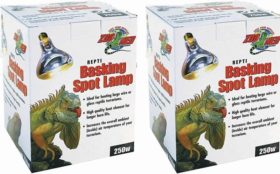 Reptiles & Amphibian Zoo Med | Zoo Med (2 Pack) Reptile Basking Spot Lamp 250 Watts