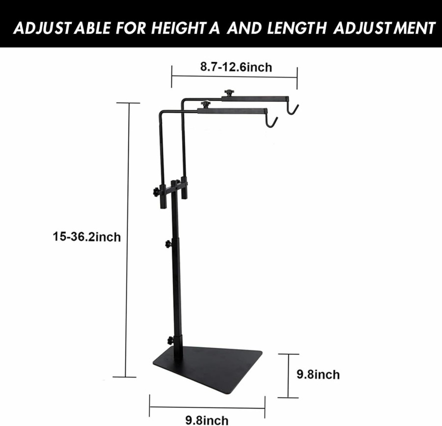 Reptiles & Amphibian BOUTICOL | Adjustable Reptile Lamp Stand Floor Light Holder, Hook Hanging Heat Lamp For Reptile Amphibian Terrariums Tortoise And Other Cold Blooded Animal Enclosures Glass Terrarium Heating Light… (Modern 2)