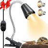 Reptiles & Amphibian NBIIUYIGE | Reptile Heat Lamps, Uva/Uvb Turtle Lamp,Turtle Aquarium Light Bulbs, Heating Lamps With Cycle Timer, 360 Rotatable Heat Lamp For Lizard Turtle Snake Aquarium Aquatic Plants,2 Heat Bulbs E27 110V