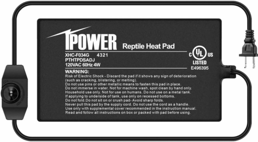 Reptiles & Amphibian iPower | Ipower 4\"X7\" Reptile Heat Mat Under Tank Warmer Terrarium Heater Heating Pad With Temperature Adjustable Controller, Digital Thermometer And Hygrometer With Humidity Probe For Amphibian, Pet