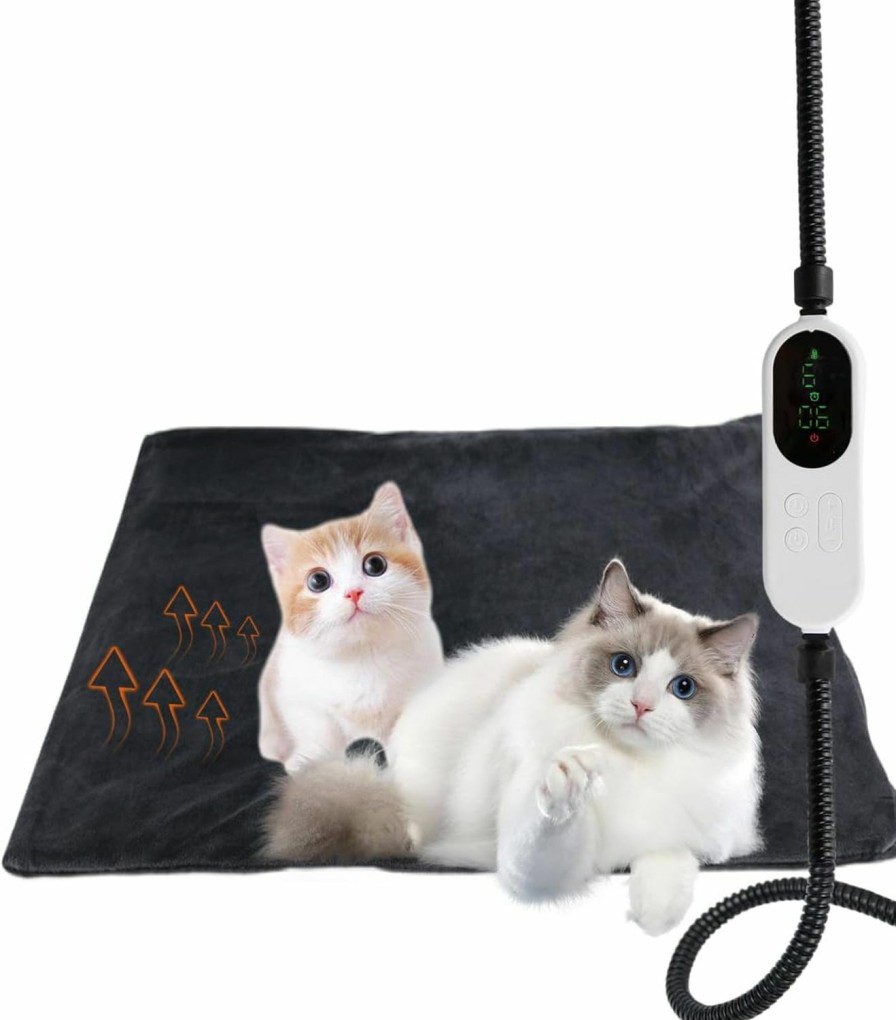 Reptiles & Amphibian ZTJ | Ztj Pet Heating Pad, Heated Cat Bed & Heated Dog Bed With Adjustable Temperatures, Timer, Chew Resistant Cord, Heated Floor Mat, Waterproof With Soft Cover For Dogs & Cats (24 * 35 Inch)