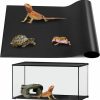 Reptiles & Amphibian zunzingy | Zunzingy Bearded Dragon Tank Accessories, Reptile Mat, Reptile Terrarium Substrate Liner For Leopard Gecko, Lizard, Snake, Tortoise, Iguana Non-Adhesive Reptile Flooring (18\"X36\" Black)