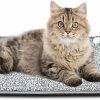 Reptiles & Amphibian WOWOHA | Wowoha Pet Heating Pad For Cats Electric Heated Bed Mat For Kitty Waterproof Cat Warming Pad Outdoor Pet Heated Pad (Rose)