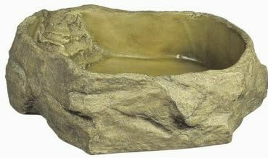 Reptiles & Amphibian Exo Terra | Exo Terra Water Dish [Set Of 2] Size: Large (2" H X 8.6" W X 6.9" D)