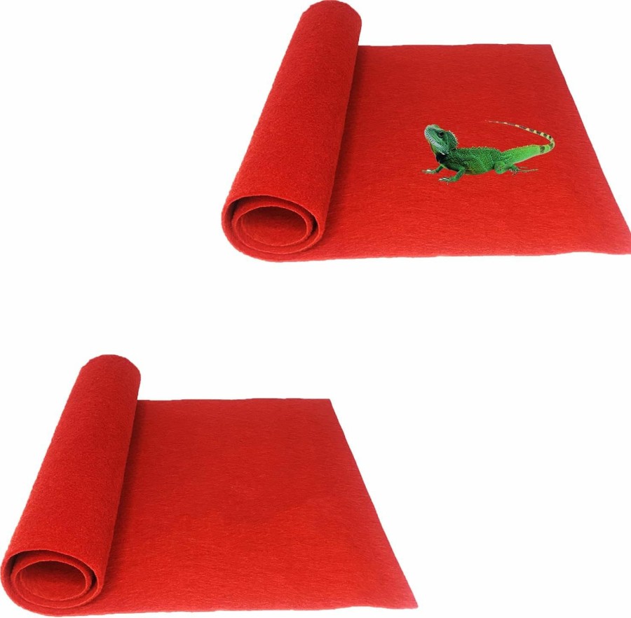 Reptiles & Amphibian BNOSDM | Bnosdm 2 Pieces Reptile Carpet Bearded Dragon Terrarium Substrate Mat Reptile Cage Mat Bedding Supplies For Leopard Gecko Lizard Iguana Snake Tortoise 19.7\" X 11.8\"