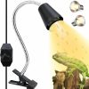 Reptiles & Amphibian ZJNBMTFY | Zjnbmtfy Reptile Heat Lamp,Uva/Uvb Reptile Light,360 Rotatable Clip,Turtle Heating Lamp With Clamp,Reptile Basking Light For Reptiles Bearded Dragon Turtle Snake, E27 110V,2 Basking Light Bulbs