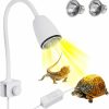 Reptiles & Amphibian Moonorange | Moonorange Reptile Heat Lamp, 360 Rotatable Light Lamp With 2Pcs Basking Bulbs (25W + 50W), Suitable For Turtle, Bearded Dragon, Reptiles, Snake, Lizard (White)