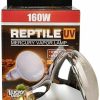 Reptiles & Amphibian LUCKY HERP | Lucky Herp Reptile Uva Uvb Mercury Vapor Bulb Lamp,Screw Thread,160 Watt (Clear)