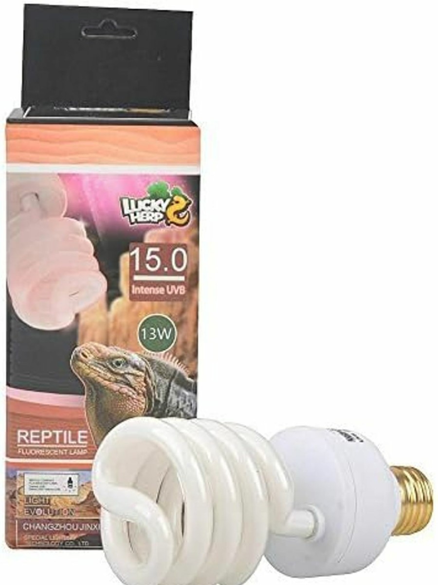 Reptiles & Amphibian LUCKY HERP | Lucky Herp 15.0 Uvb Intense Fluorescent Terrarium Lamp,Reptile Ub Bulb Light,Compact Bulb (13 Watt)